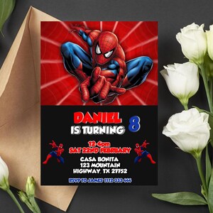 Editable Spiderman Birthday Invitation | Digital Spiderman Invitation | Printable Spiderman Invitation | Spiderman Instant Download Invite