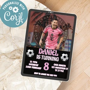 Editable Lionel Messi Birthday Invitation, Soccer Party Digital Invite, Messi Birthday Invite, Messi Birthday, Messi Birthday Invitation