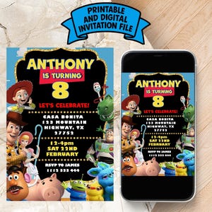Editable Toy Story Birthday Invitation | Digital Toy Story Invitation | Printable Toy Story Invitation | Toy Story Instant Download Invite