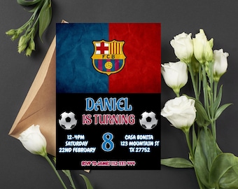 Zaproszenie na urodziny FC Barcelona, Zaproszenie na urodziny piłkarskie FC Barcelona, Zaproszenie na urodziny piłkarskie/FC Barcelona
