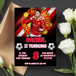 Editable Cristiano Ronaldo Birthday Invite, Instant download/Soccer Party Digital Invite/CR7 Birthday Invite/Ronaldo Birthday