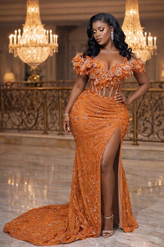 Luxury Corset Dress: African Wedding Guest, Prom, Birthday Reception