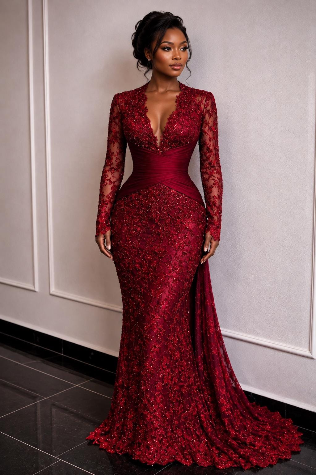 red dress with gold lace & Formal bestsellers-resort