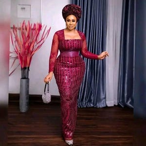 Red fitted dress  Prom Dress Birthday Dress Reception Dress Engagement Dress  Homecoming Dress Nigeria Wedding Dress African wedding dress