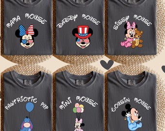 Disney 4. Juli Shirt, Mickey USA Shirt, Disney Mickey and Friends Vaterländischen Shirt, Fourth of Jully Disney Familien Shirt, USA Flaggen Shirt