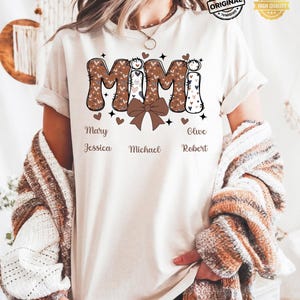 Personalized Mimi Shirt with Grandkids Names, Floral Mimi T-Shirt, Mimi Gifts, Mother&#39;s Day Shirt, Custom Kids Names Grandma Shirt, Mimi Tee