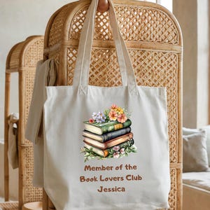Umweltfreundliche Baumwolltasche - Buch-Liebhaber-Geschenk - Wiederverwendbare Buchtasche - Geschenk für sie - Naturfreundliche Tasche - Literarische Tasche für Leser