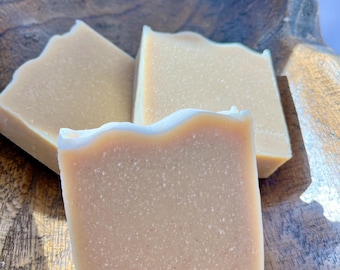 Grit & Grain Goat’s Milk Soap - sweet tobacco teakwood fragrance with tallow