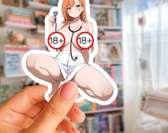Anime Doctor Girl Vinyl Sticker, Adult Humor Decal
