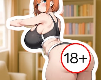 Anime Athletic Waifu Sticker, Thick Anime Woman, Sexy Anime Waifu, Anime Girl Vinyl Decal