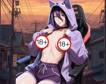 Gamer Girl Waifu Sticker, Fan Art, Waifu Collection