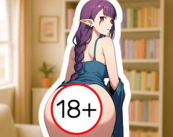 Anime Elf Waifu Booty Sticker, Sexy Anime Woman, Anime Girl Vinyl Decal