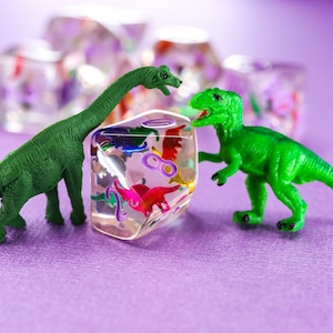 Dinosaur Confetti Dice Set