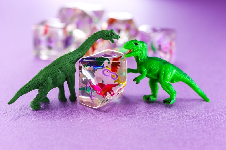 Dinosaur Confetti Dice Set image 1