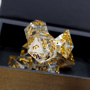 Book Wyrm Dice Polyhedral Dice with Book Pages image 5