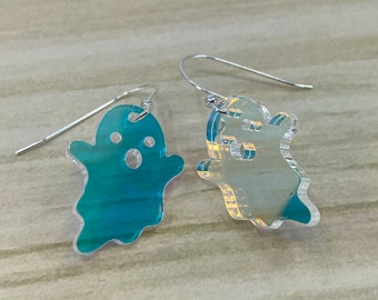 Holographic Ghost Earrings