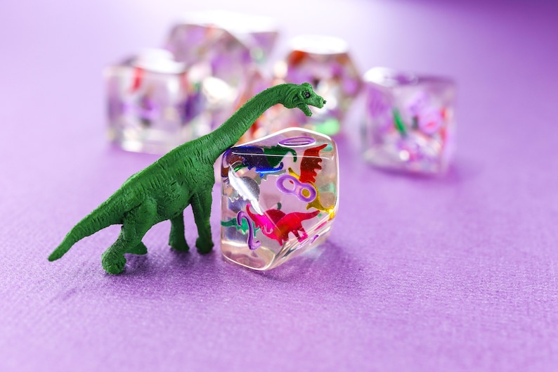 Dinosaur Confetti Dice Set image 7