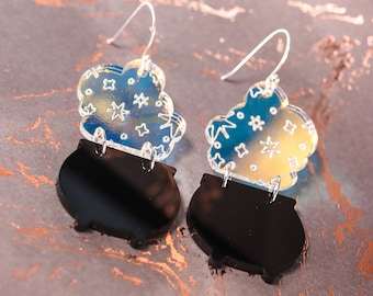 Cauldron Acrylic Earrings