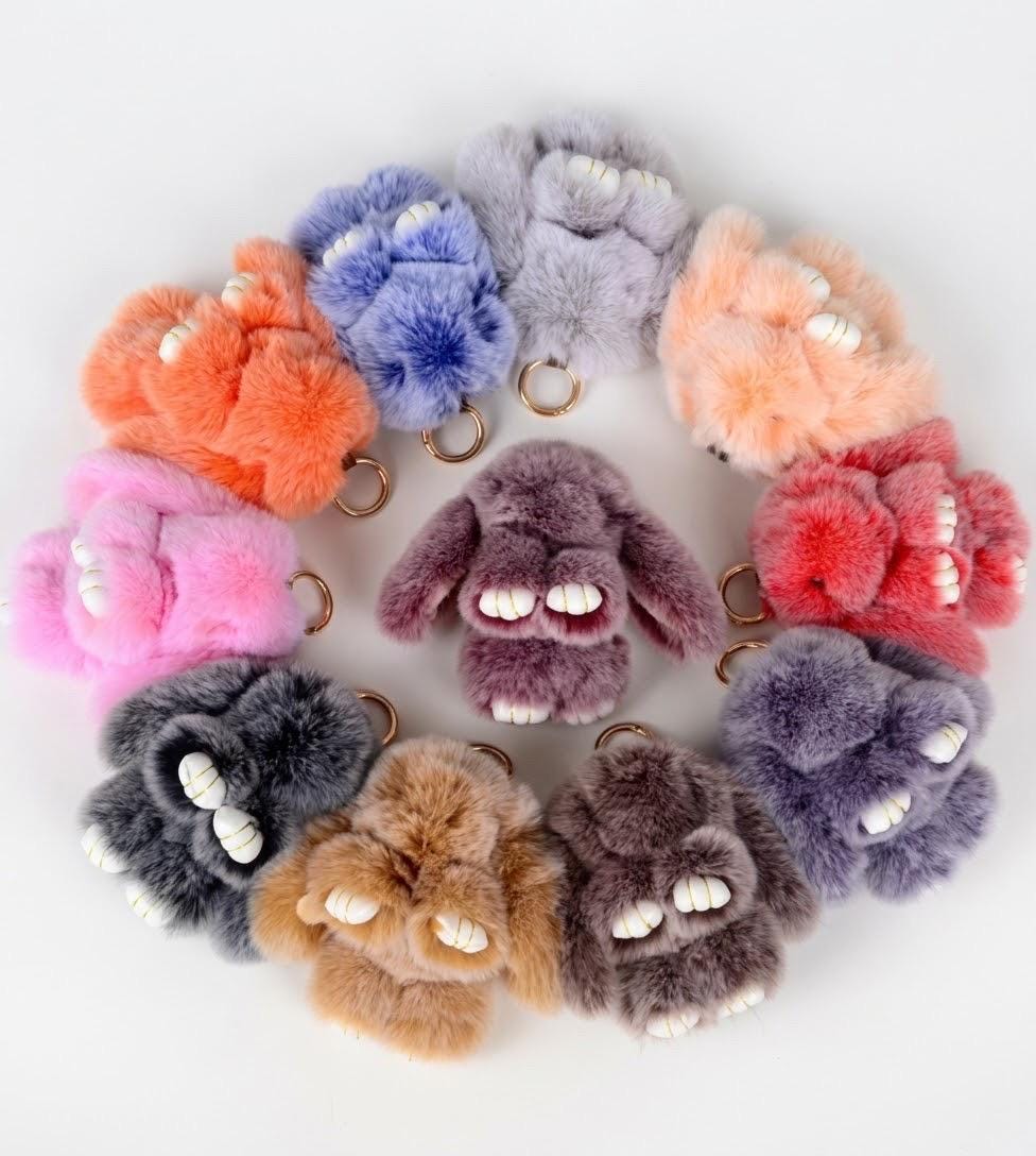 Rabbit Keychain - Etsy