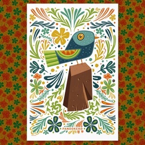 Cartão de saudação Blue Bird por Pandokeko