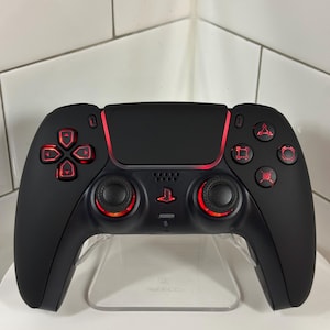 Solid Black - Soft Touch - LED RGB - Custom Wireless Controller for PS5 Or PC