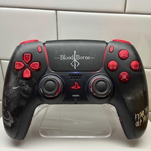 Old Blood - RGB LED - Hunter Victorian - Custom Wireless Controller for PS5 Or PC RED WITH LED
