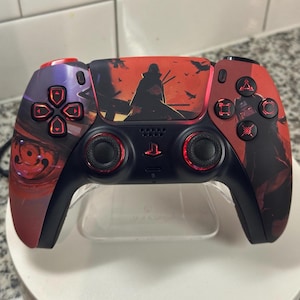 Anime Manga - Röda moln - RGB LED - Anpassad trådlös handkontroll för PS5 eller PC