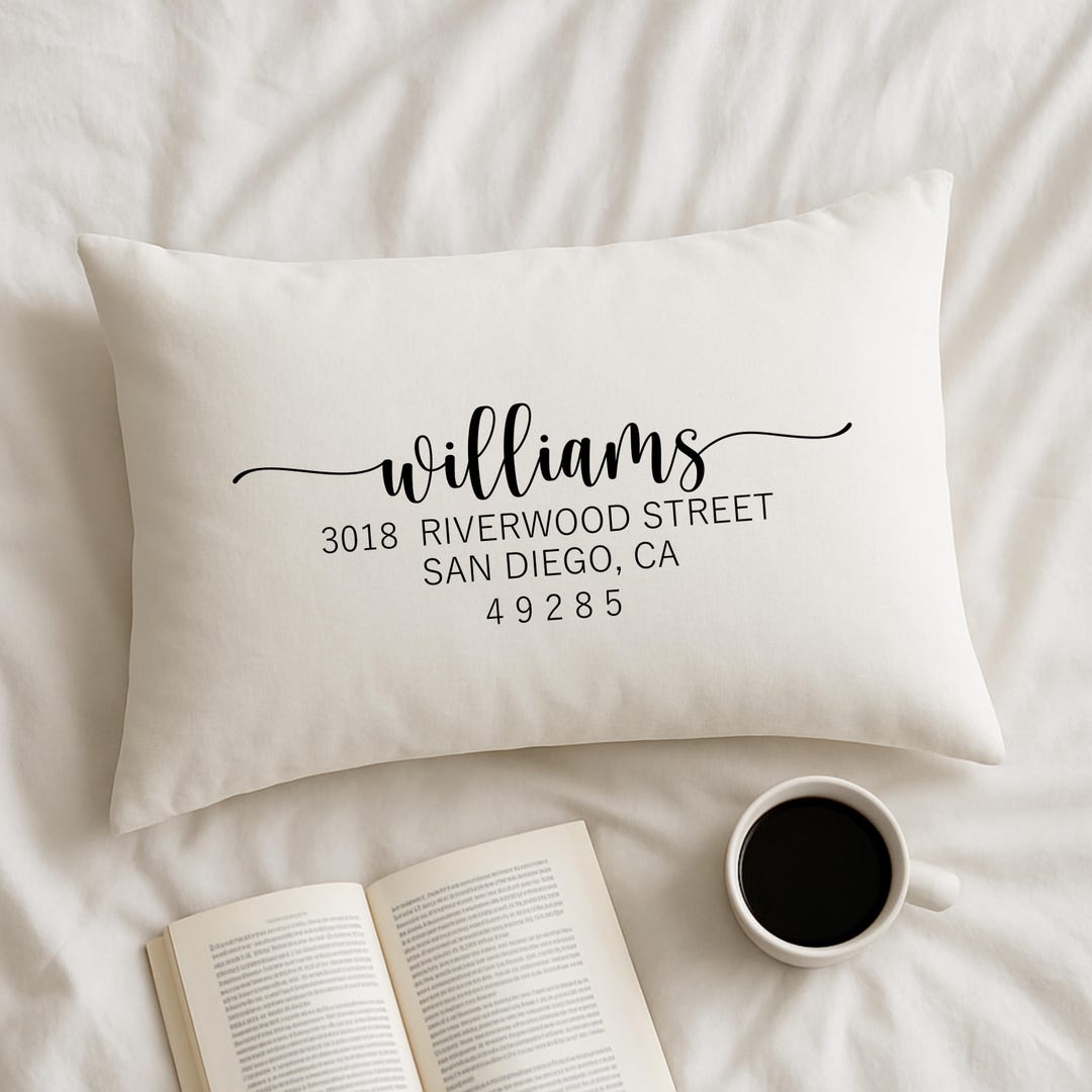 Custom Address Throw Pillow, New Home Gift, Personalized Cushion - Etsy