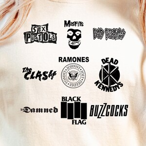 Vintage Punk Band T-Shirt, Music Lover Gift, Classic Punk Bands, Retro Rock Tee for Men and Women, Unisex Casual Wear