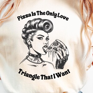 Camiseta com estampa Pizza Love: camiseta retrô gourmet, roupa casual unissex