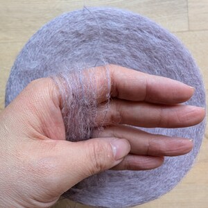 Italian Superkid Mohair, Baby Alpaca Blend Yarn on Cone, Fine for Knitting, Weaving and Crochet, 50g zdjęcie 9
