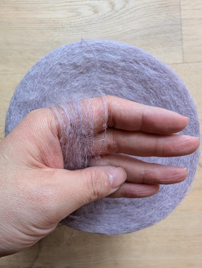 Italian Superkid Mohair, Baby Alpaca Blend Yarn on Cone, Fine for Knitting, Weaving and Crochet, 50g zdjęcie 9