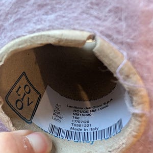 Italian Superkid Mohair, Baby Alpaca Blend Yarn on Cone, Fine for Knitting, Weaving and Crochet, 50g zdjęcie 10