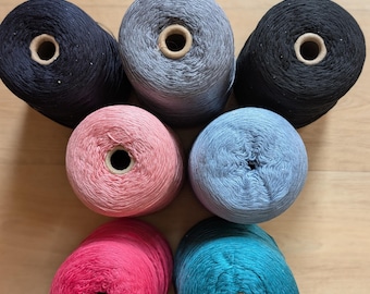 100% Pure Silk with Tiny Sequins, Lace/Fingering Weight, Price Per Color
