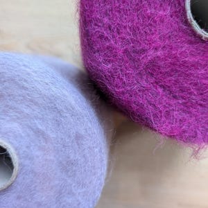 Italian Superkid Mohair, Baby Alpaca Blend Yarn on Cone, Fine for Knitting, Weaving and Crochet, 50g zdjęcie 1