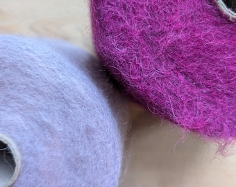 Italian Superkid Mohair, Baby Alpaca Blend Yarn on Cone, Fine for Knitting, Weaving and Crochet, 50g