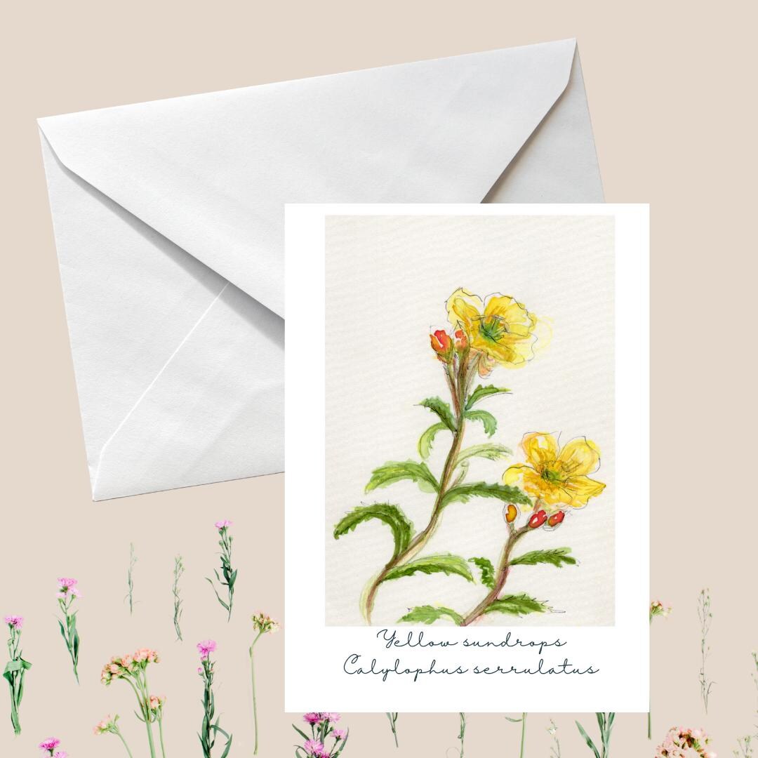 Botanical Greeting Card/ Wildflower Watercolor Card/ Illustrated ...