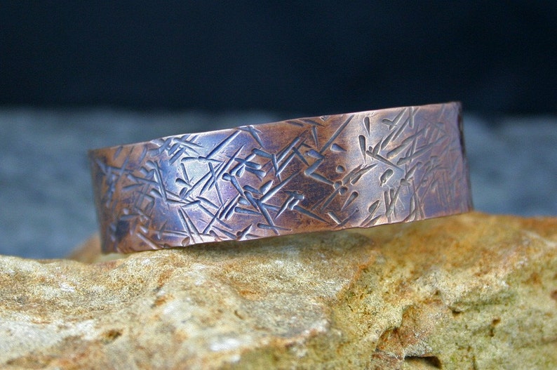 Hammered Custom Handmade Specialty Copper Cuff Bracelet image 3