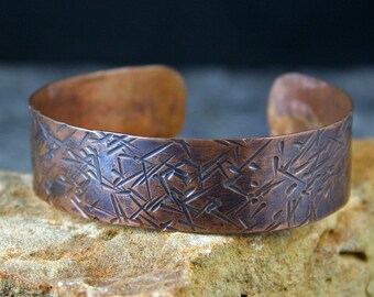 Hammered Custom Handmade Specialty Copper Cuff Bracelet