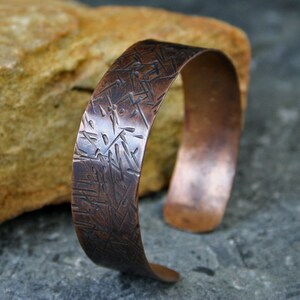 Hammered Custom Handmade Specialty Copper Cuff Bracelet image 2