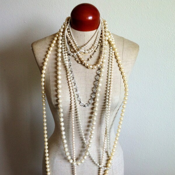 Pearl Oversized Statement Necklace- Queen Mab