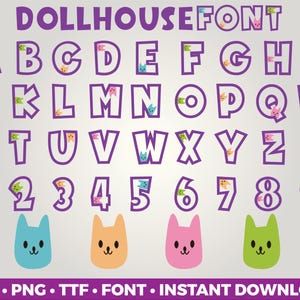 Pakiet czcionek Dollhouse | SVG PNG JPG