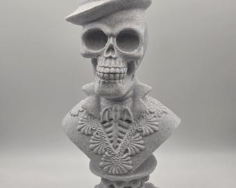 Skeleton Gentleman Halloween Bust Statue 9"