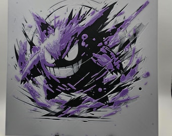 Gengar Hueforge Art Pokemon Desk Decoration 8"x8"