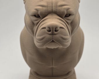American Bully Dog Bust Memorial Decoration