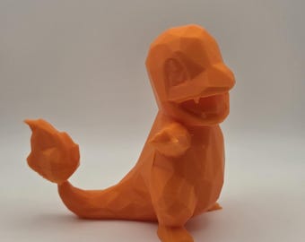 Low Poly Charmander Pokémon 3D Printed Toy Pokémon Décor Desk Toy