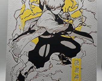 Zenitsu Hueforge Art Demon Slayer Kimetsu No Yaiba Desk Decoration 7"x10"