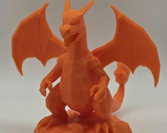 Low Poly Charizard Pokémon 3D Printed Toy Pokémon Décor Desk Toy