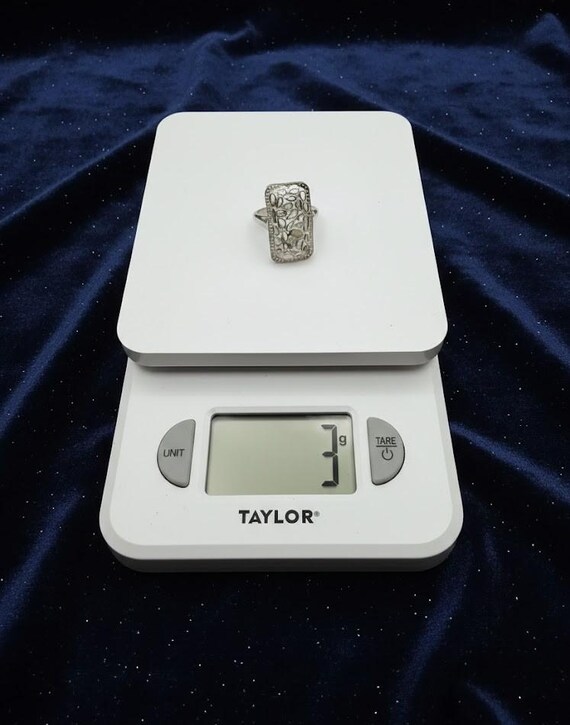 Freeform Diamond Sterling Silver Statement Ring |… - image 8