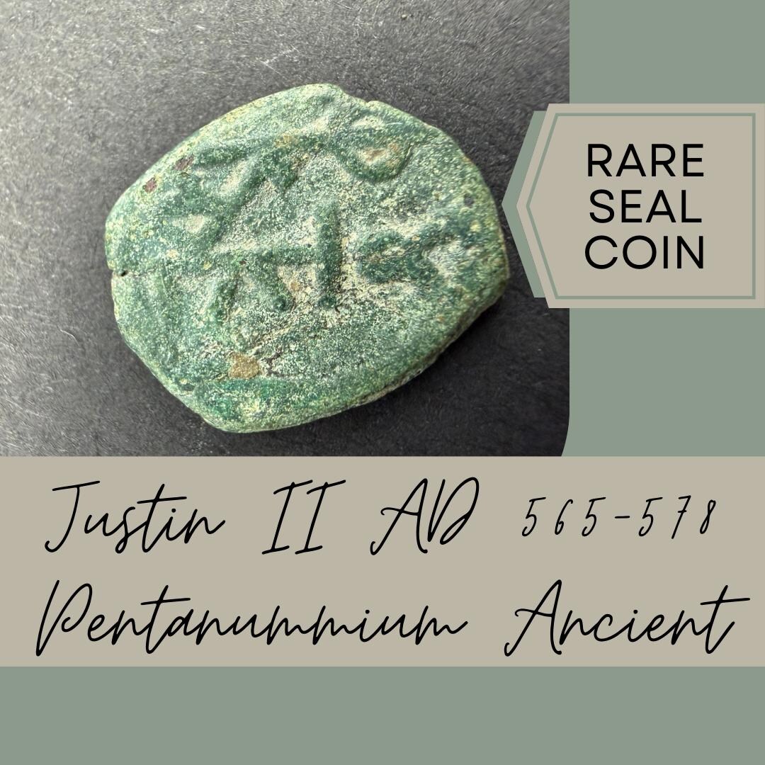 Justin II Byzantine Bronze Coin | Pentanummium, AD 565-578 - Etsy